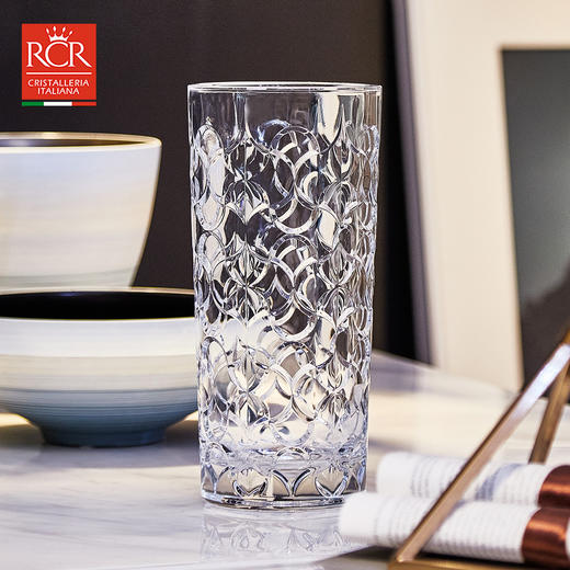 意大利进口RCR水晶玻璃花瓶富贵竹装饰创意北欧家居饰品摆件送礼阿拉伯风晶质花瓶28cm 商品图0