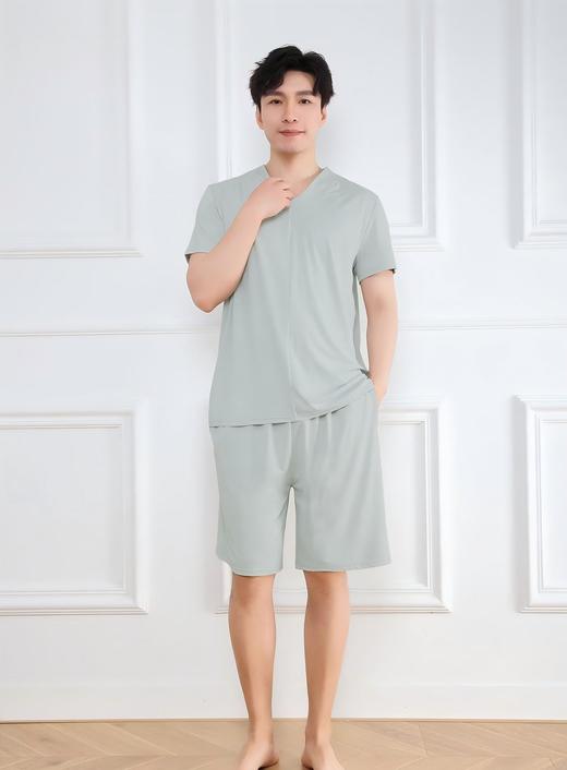 男浴服 曲水浴服冰凉丝有马睡衣沐里按摩沐外男士洗浴家居服兰亭 商品图0