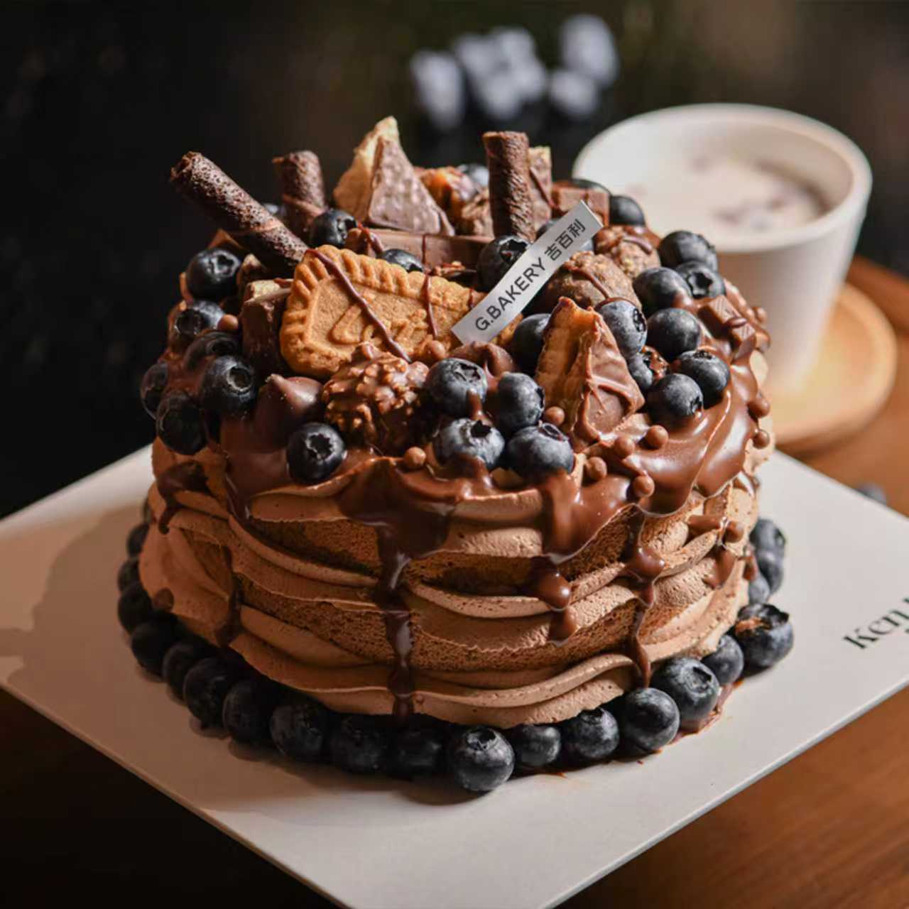 【轻甜蛋糕】蓝莓巧克力