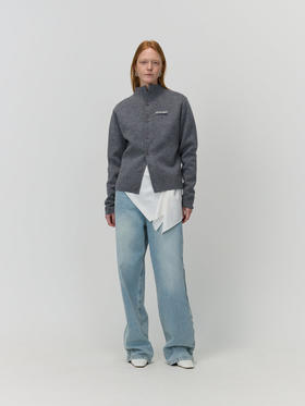 无分割立领毛衣