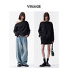 VIMAGE纬漫纪时尚通勤设计感领口上衣V2413115 商品缩略图0
