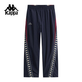 Kappa 运动长裤男士新款美式串标直筒裤宽松休闲束脚裤K0G12AY02