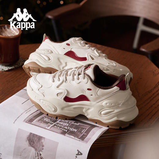 Kappa 老爹鞋男女2026春季新款厚底运动鞋休闲跑步鞋子K0GW5MC77P 商品图1