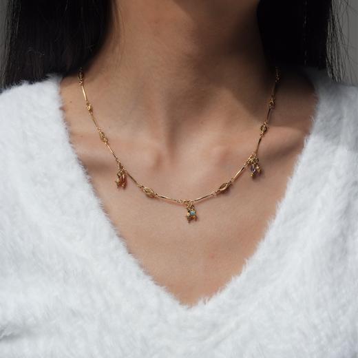 北京仓｜DELPHES-紫水晶 松石 红色 项链［法国设计师］ 商品图0