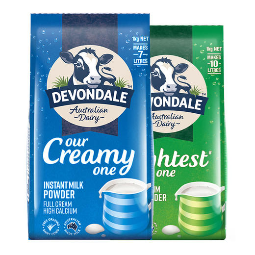 澳洲Devondale德运 全脂/脱脂奶粉1kg 商品图0