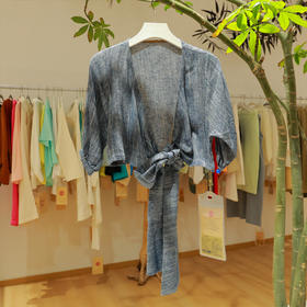 【抖音专属】系带小上衣（童）(019810093-文秀蓝)