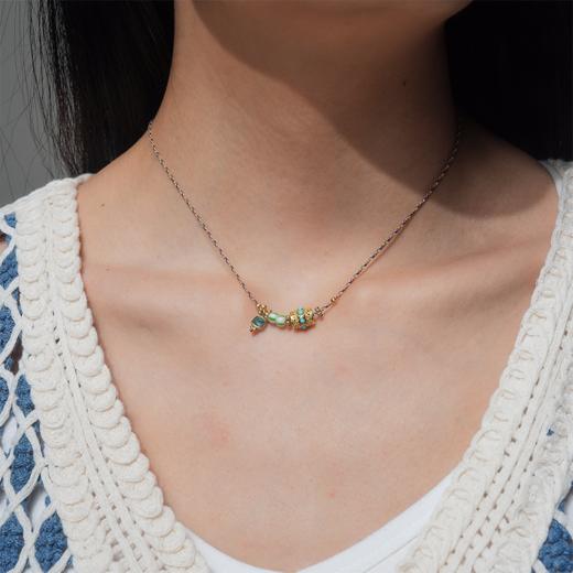 北京仓｜DELPHES-VARESE-瓦雷泽 祈祷轮 松石 绿宝石 项链［法国设计师］ 商品图0