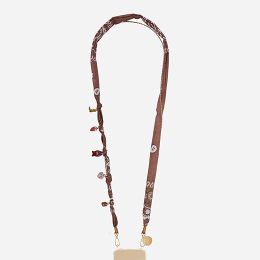 北京仓｜La Coque Française-Laia-Marron 棕色 长款 手机链［法国设计师］ 商品图1