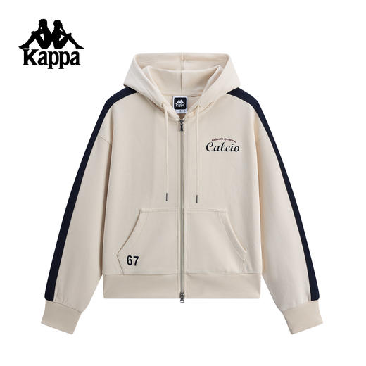 Kappa 针织连帽外套女运动休闲开身帽衫简约运动风上衣K0G22MK02 商品图1