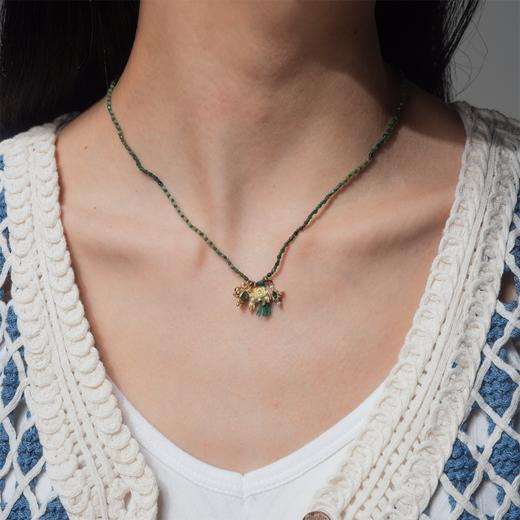 北京仓｜DELPHES-HINA-月亮女神 大象 绿宝石 吊坠 项链［法国设计师］ 商品图0