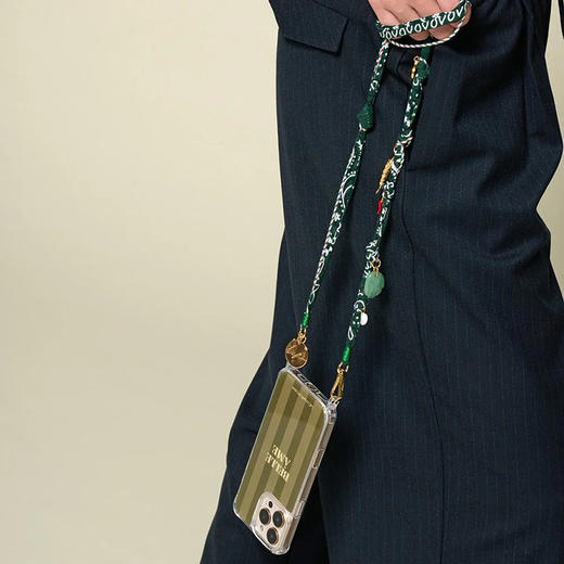 北京仓｜La Coque Française-Laia-Vert 绿色 长款 手机链［法国设计师］ 商品图0