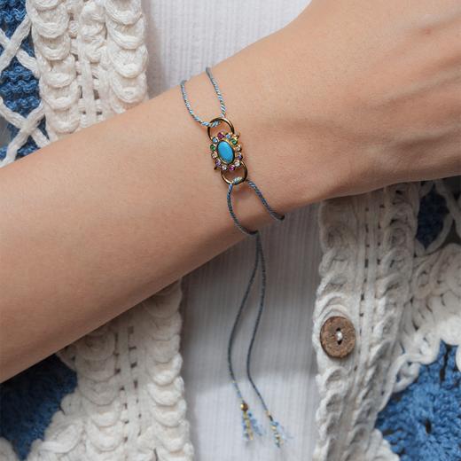 北京仓｜DELPHES-护符花 松石 水晶 手链［法国设计师］ 商品图0