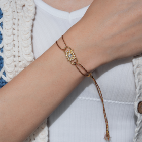 北京仓｜DELPHES-护符花 锆石 水晶 手链［法国设计师］