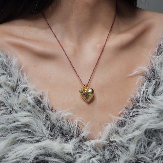 北京仓｜DELPHES-NYSSA-莲蓬 紫水晶 松石 吊坠 项链［法国设计师］ 商品图0