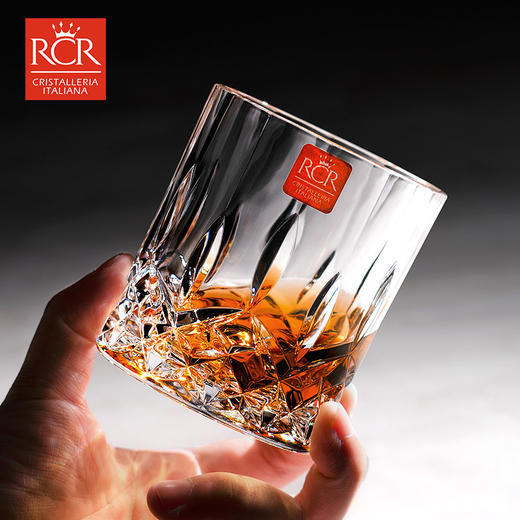 意大利RCR原装进口水晶玻璃洋酒威士忌烈酒杯洛克啤酒水杯套装傲柏晶质威士忌/水杯通用6只装 商品图2