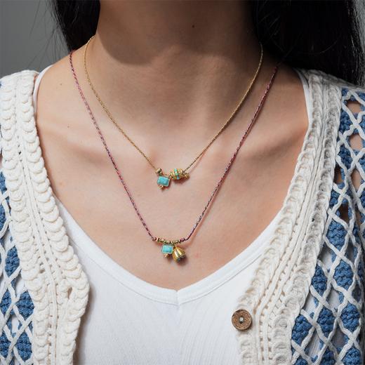 北京仓｜DELPHES-CAMELLIA-山茶花 祈祷轮 松石 项链［法国设计师］ 商品图4