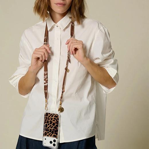 北京仓｜La Coque Française-Laia-Marron 棕色 长款 手机链［法国设计师］ 商品图0