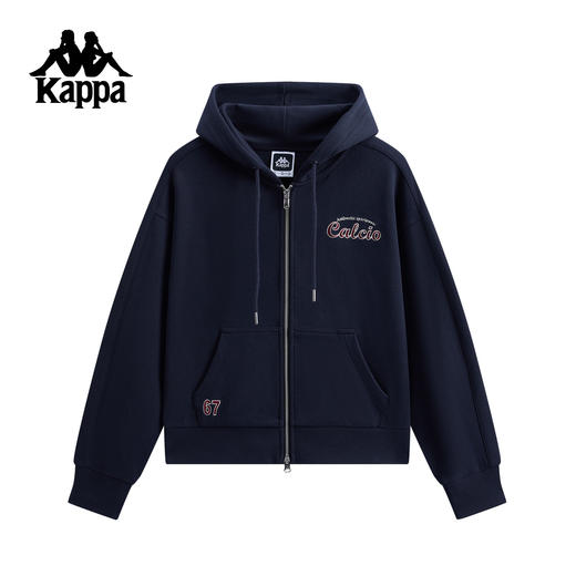 Kappa 针织连帽外套女运动休闲开身帽衫简约运动风上衣K0G22MK02 商品图0