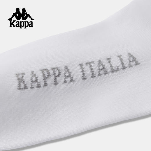 Kappa 运动风中筒袜男女袜白色字母印花长袜训练跑步袜K0GW8WG13-001 商品图4