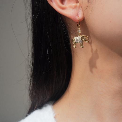 北京仓｜DELPHES-ANALI-火焰 大象 锆石 耳环（单只）［法国设计师］ 商品图3