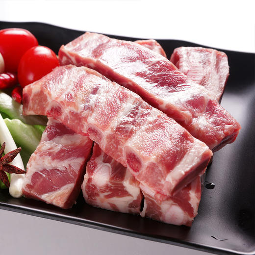 【南京提货券】苏食黑猪慢养300天猪肋排1000g*2盒速冻锁鲜气调锁鲜精品肋排条 商品图0