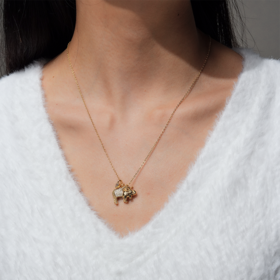 订购10周到｜DELPHES-VARESE-瓦雷泽 大象 锆石 吊坠 项链［法国设计师］