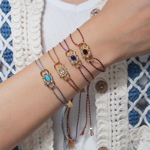 北京仓｜DELPHES-护符花 紫水晶 水晶 手链［法国设计师］ 商品图4