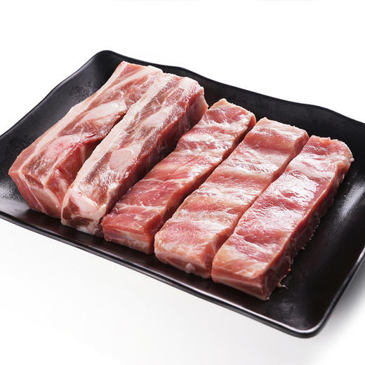 【南京提货券】苏食黑猪慢养300天猪肋排1000g*2盒速冻锁鲜气调锁鲜精品肋排条 商品图1