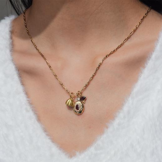 北京仓｜DELPHES-ALTHAEA-阿尔泰娅 莲蓬 石榴石 松石 水晶 项链［法国设计师］ 商品图2