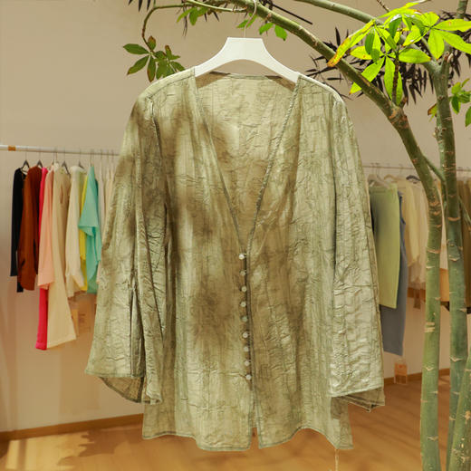 【抖音专属】新中式上衣（25710321-瓷秘） 商品图0