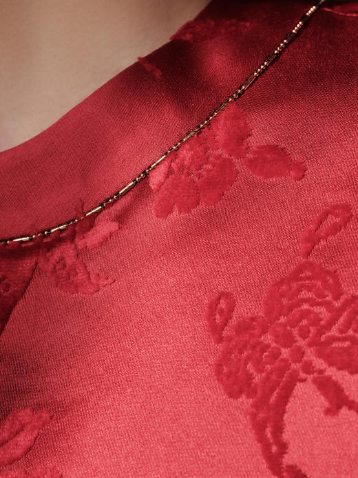 盛唐牡丹| 蝶恋花漳缎盘金绣外套 商品图3