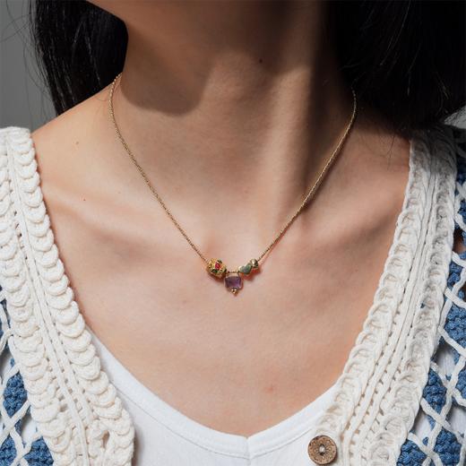 北京仓｜DELPHES-CORFOU-科孚岛 祈祷轮 紫水晶 项链［法国设计师］ 商品图0