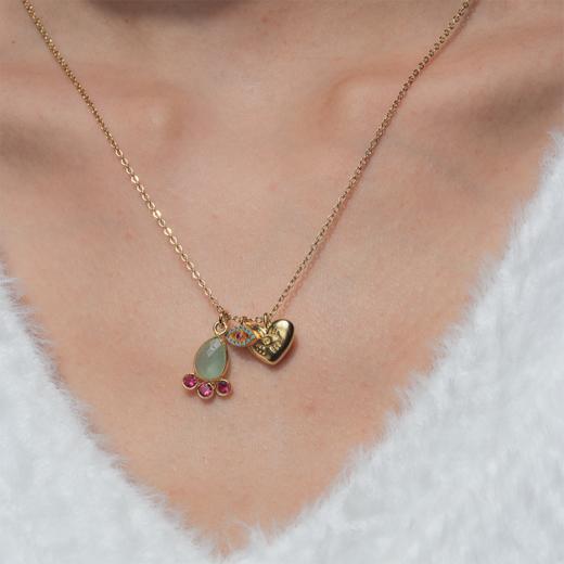 北京仓｜DELPHES-眼睛 水晶 锆石 项链［法国设计师］ 商品图2