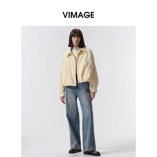VIMAGE纬漫纪衬衫领时尚减龄冬季新款羽绒服V2411106 商品图1