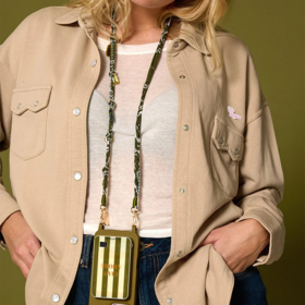 北京仓｜La Coque Française-Laia-Kaki 卡其色 长款 手机链［法国设计师］