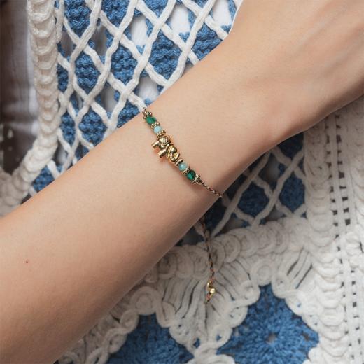 订购10周到｜DELPHES-大象 绿宝石 海蓝宝 手链［法国设计师］ 商品图0