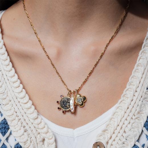 订购10周到｜DELPHES-NOUR-淡水珍珠 锆石 吊坠 项链［法国设计师］ 商品图2