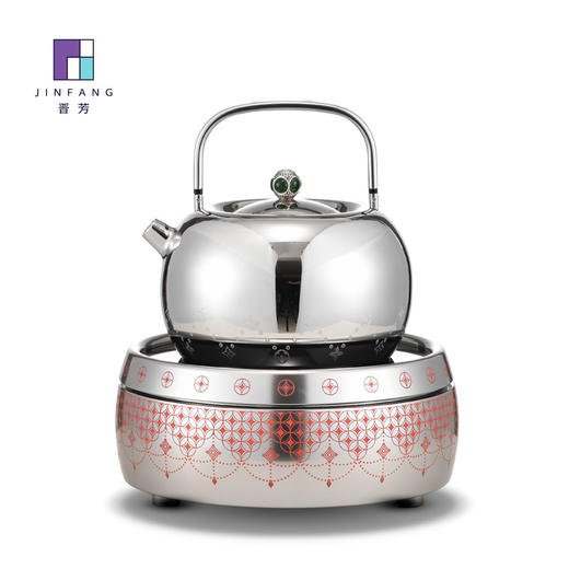 新品晋芳电陶炉茶炉家用1500瓦静音烧水煮茶炉不挑壶煮茶器电热炉珑缠万贯电陶炉(钛初) 商品图2