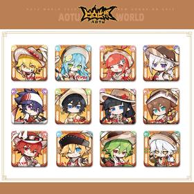 凹凸世界 马年限定 Q版方形徽章 吧唧 国谷