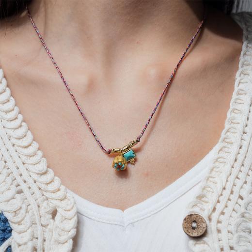 北京仓｜DELPHES-ANALI-火焰 莲蓬 松石 项链［法国设计师］ 商品图3