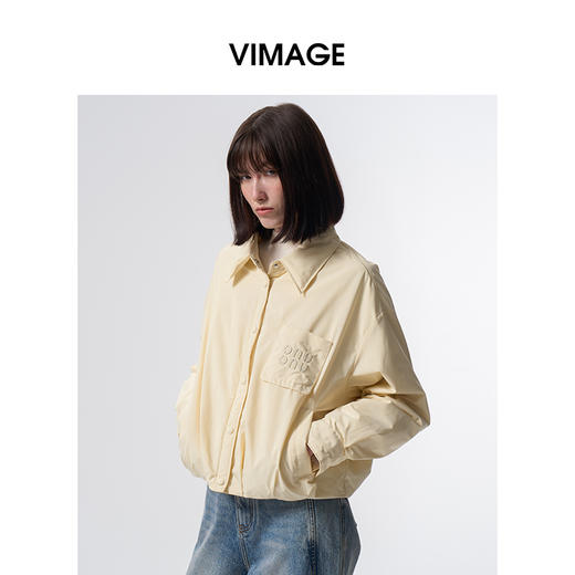 VIMAGE纬漫纪衬衫领时尚减龄冬季新款羽绒服V2411106 商品图6