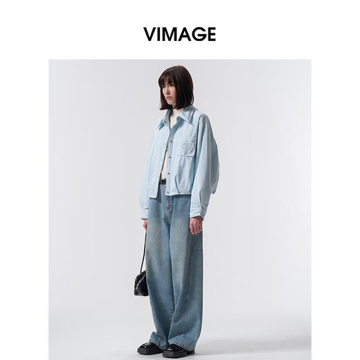 VIMAGE纬漫纪衬衫领时尚减龄冬季新款羽绒服V2411106 商品图2