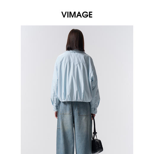 VIMAGE纬漫纪衬衫领时尚减龄冬季新款羽绒服V2411106 商品图5