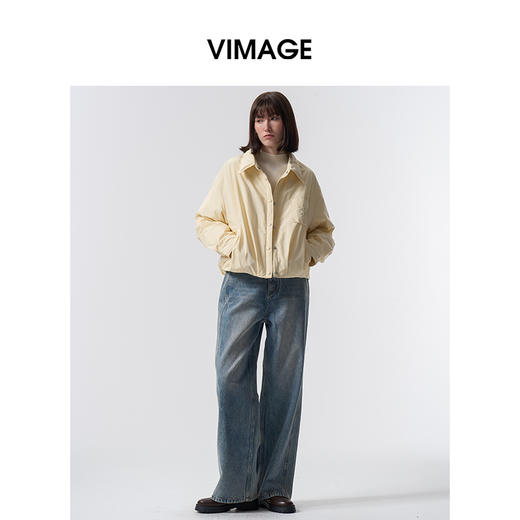 VIMAGE纬漫纪衬衫领时尚减龄冬季新款羽绒服V2411106 商品图7