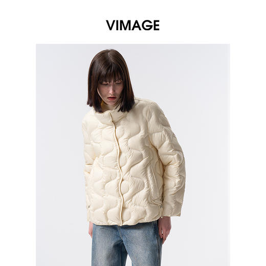 VIMAGE纬漫纪经典时尚冬季新款短羽绒服V2411101 商品图2