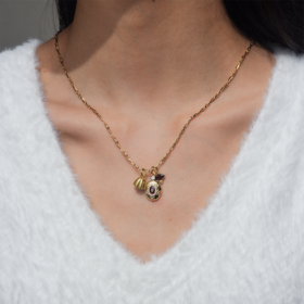 北京仓｜DELPHES-ALTHAEA-阿尔泰娅 莲蓬 石榴石 松石 水晶 项链［法国设计师］