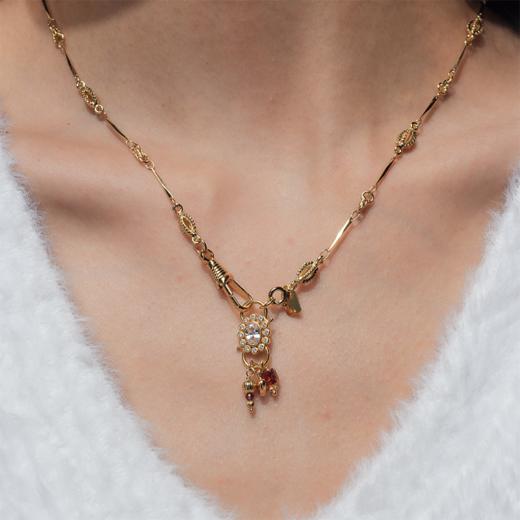 北京仓｜DELPHES-护符花 石榴石 紫水晶 项链［法国设计师］ 商品图2