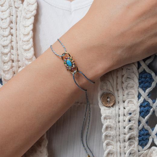 北京仓｜DELPHES-护符花 松石 水晶 手链［法国设计师］ 商品图2