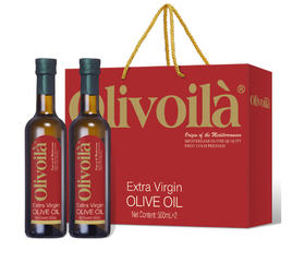 欧丽薇兰特级初榨橄榄油红色礼盒500ml*2瓶