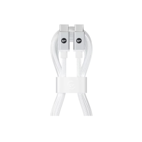 连接线 100W快充 usb-c to usb-c 2米 白-mophie